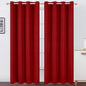 Red Curtains 52 x 84 Inch Long/Blackout Curtains Set of 2 Panels/Room Darkening by Lemomo