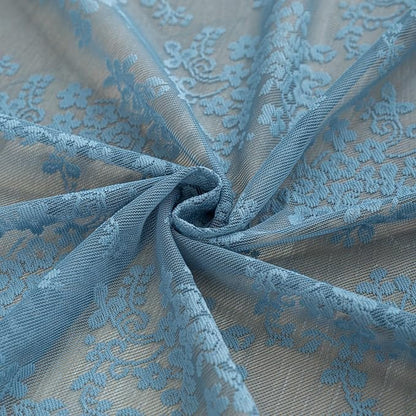 YJ YANJUN Vintage Lace Curtains 102 Inches Long-Victorian Floral Pattern Dusty - Image 6