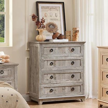 Joaxswe Farmhouse 4 Drawer Dresser - Image 8