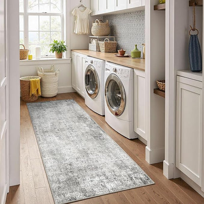 RELEANY Washable Runner 2'x10' Abstract Area Rug - Image 3