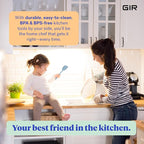GIR: Get It Right Silicone Cooking Spatula Turner - Mini 11-In Slate - One-Piece Design & Heat-Resistant up to 425°F - Versatile Pancake Flipper & Baking Spatula With Ergonomic Handle