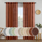 MIULEE Burnt Orange Fall Linen Curtains 52x84 Inch by MIULEE