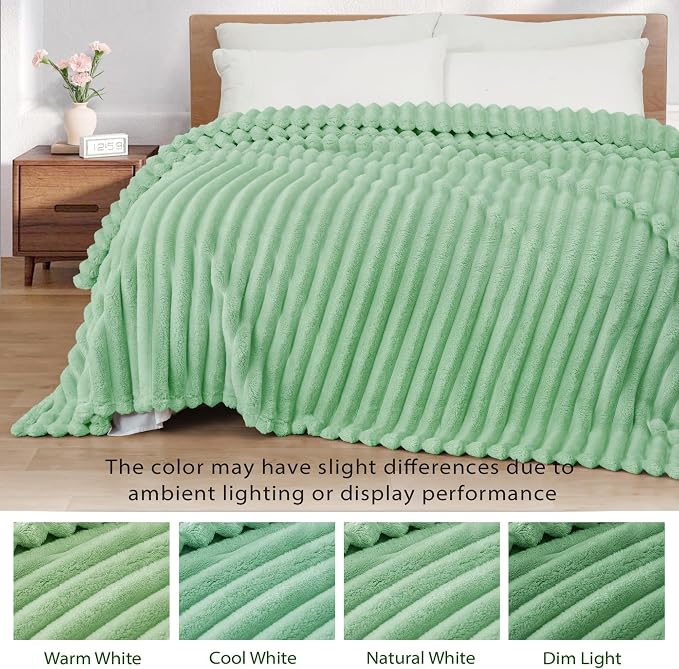 Exclusivo Mezcla Striped Queen Size Fleece Blanket - Image 3