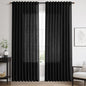 Linen Curtains 84 inches Long for Living Room Privacy Sheer Black Simple Modern by Nanspring