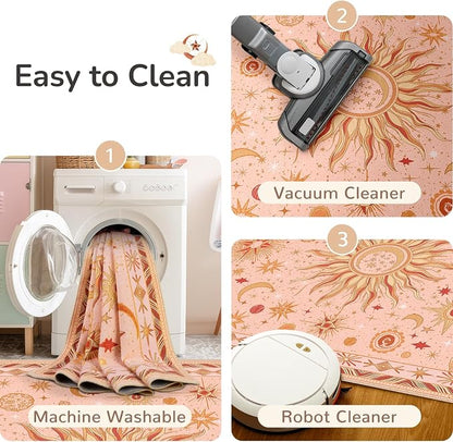 Vacuum-Friendly, 5x7 Washable Area Rug - Image 5
