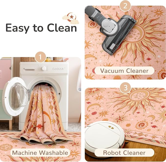 Vacuum-Friendly, 2x10 Washable Area Rug - Image 4