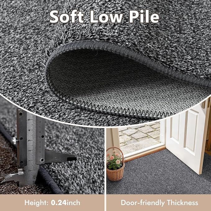 4x6 Black/White Area Rug Washable Non-Slip Soft - Image 5