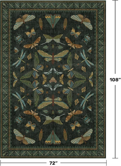 6x9 Dark Green Area Rugs for Dining Room - Image 2