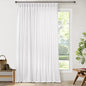 Extra Wide Extra Long Pleated Curtains 102 Inches Long 100 Inch Wide | White by DUKIYO