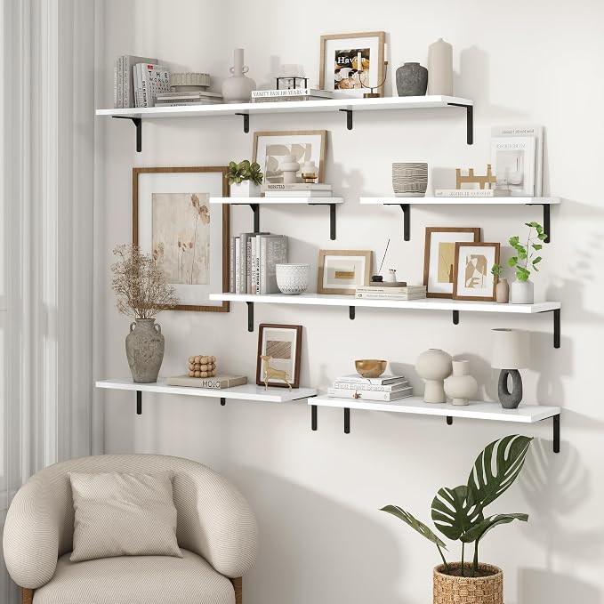 Fun Memories Deep Floating Shelves, 55W x 8D Floating Shelves Set of 2 - Image 7