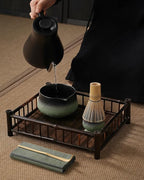 ZENS Matcha Whisk Set, 7pcs Matcha Kit Set with Ceramic Bowl and Matcha Cup, Bamboo Whisk & (Chasen Holder) Sifter, Scoop -Tea Towel, Japanese Chawan for Matcha-Making, Sage Green