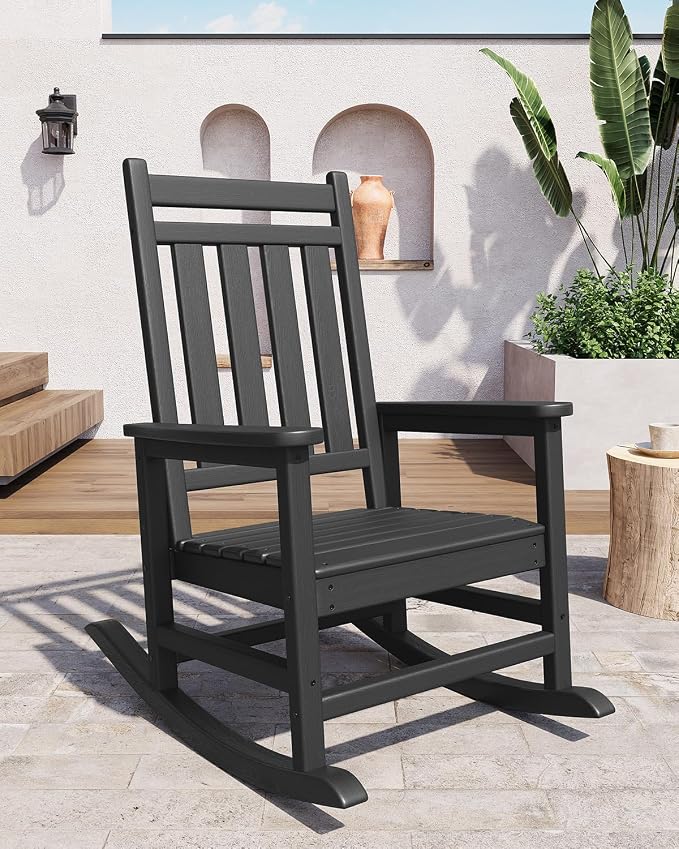 GarveeLife Poly Lumber Rocking Chair Outdoor Set of 4 - Image 5