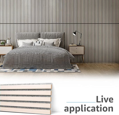 Art3d 4 Pack 47.2 x 23.6in. Wood Slat Acoustic Panels - Image 4