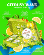 LOVARE Citrus Melissa Tea Bags 48 g - Made in Ukraine - Green Tea, Mint, Melissa, Lemongrass, Orange Peel - Tea Bags Individually Wrapped - Gift Box Sets for Tea Lovers (32 Tea Bags x 1.5 g Each)