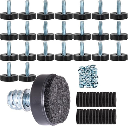 24 Pack 1/4"-20 Thread Leveling Feet by DIYfurniturerepairtools