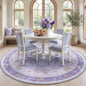 RELEANY Washable Area Rug, Round 7ft, Water Repellent, Pet Friendly, Vintage by RELEANY