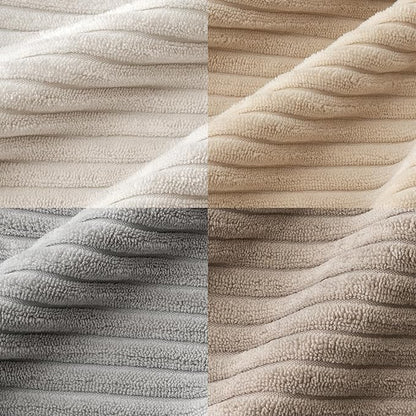 MIULEE Soft Corduroy Decorative Throw Pillow Covers Neutral Tan 18x18 | Set of 4 - Image 3