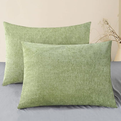 CaliTime Decorative Standard Throw Pillow Covers 26 X 20 Inches Sage Green | by CaliTime