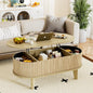 Oval Coffee Table with Lifting Top by Pupelia