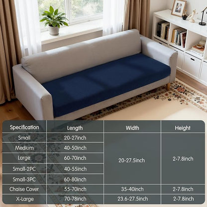 Hokway Stretch Couch Cushion Covers, Stretch Sofa Cushion Covers, Washable - Image 2