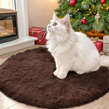 OLANLY Coffee Round Rugs for Bedroom by OLANLY