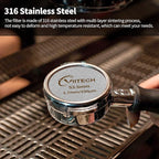2 PCS Espresso Puck Screen, Espresso Filter Screen for 53.5mm Portafilter, Reusable 1.7mm Thickness 150μm, 316 Stainless Steel Coffee Filter Replacement, Coffee Puck Filter for Espresso Machine