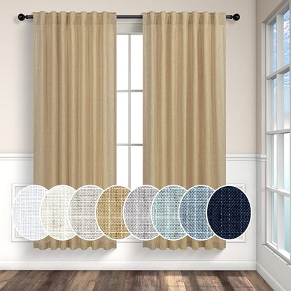 Light Brown Tan Curtains 72 Inch Length by Pitalk