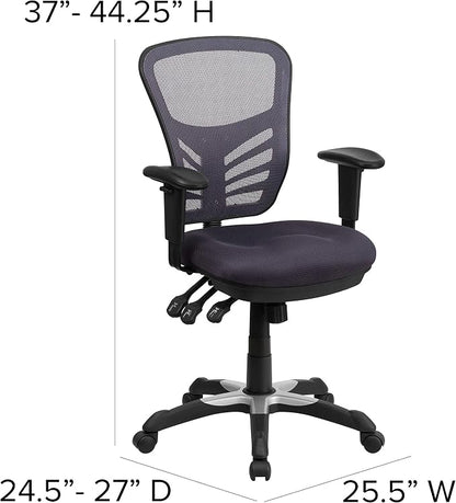 Flash Furniture Nicholas Mid-Back Swivel Office and Gaming Chair, Ergonomic - Image 3