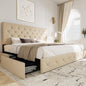 Allewie Upholstered King Size Platform Bed Frame by Allewie
