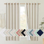 NICETOWN Natural 100% Blackout Short Curtains 63 inches Lenghth Burg by NICETOWN