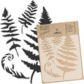 NAKLEO Painting Stencil for Crafts A4 8.3” x 11.8”, Fern Leaf Frond Pattern, Reusable Plastic DIY & Scrapbooking Drawing Template, Decoupage Art Home Decor, Wall Wood Fabric Furniture