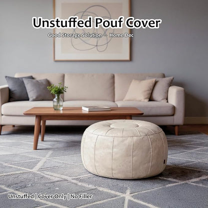 Thgonwid Unstuffed Moroccan Storage Pouf Foot Stool Ottoman Seat, No Filler - Image 4