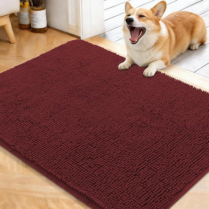 OLANLY Dog Door Mat for Muddy Paws 40x32, Super Absorbent Chenille Mud Mat | by OLANLY