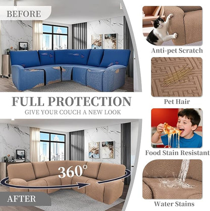 100% Waterproof Sectional Recliner Couch Covers - Image 6