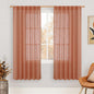 Light Filtering Linen Curtains 68 inches Long by LAMIT