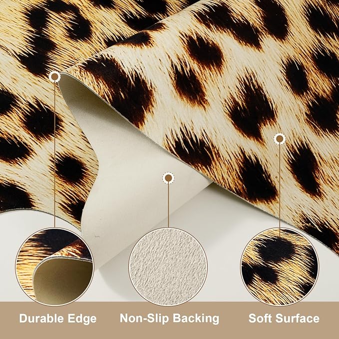 Western Faux Leopard Rug, Animal Print Cheetah Rugs, 6.2 x 5.2 Ft | Premium - Image 8