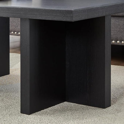 Roundhill Furniture Mchome 3-Piece Coffee Table Set, Coffee Table and Two End - Image 6