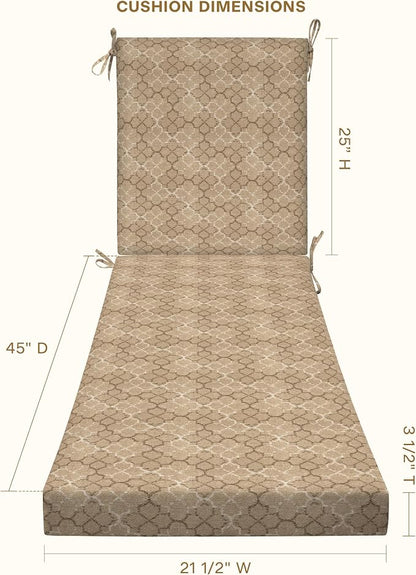 Honeycomb Outdoor Chaise Lounge Cushion - Image 2