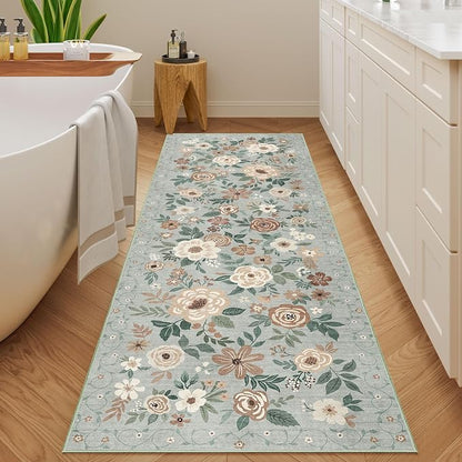 DUKINO 2x6 Runner Rug for Hallway Washable Kitchen Rugs Non Slip Sage Green | - Image 4