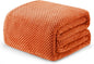 Exclusivo Mezcla Soft Waffle Fleece Bed Blanket Queen Size, Burnt Orange | by ExclusivoMezcla