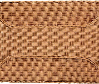 HomeStock Bohemian Side TableRattan & Wood Accent TableHoney Finish26 x 16 x 25 - Image 5
