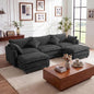 Vesgantti 109" U Shaped Cloud Sectional Sofa, Comfy Corduroy Upholstered by Vesgantti