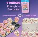 Manvscakes Sprinkles- Edible Cake and Cupcake Sprinkles with Assorted Shapes and Sizes for Parties, Metallic Sprinkle Mix for Cookies, Ice Cream, Cake and Cupcake Decorating, 4 oz (Primary)