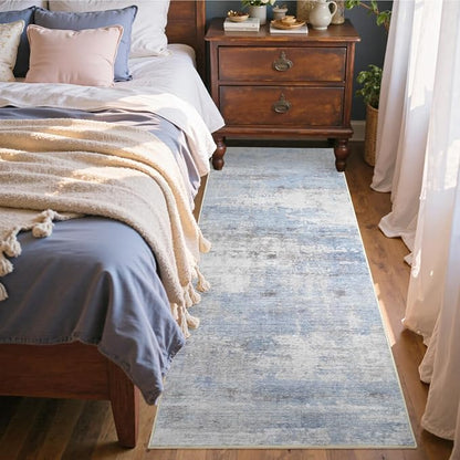 2x6 Ft Washable Runner Rug, Non-Slip Low Pile Hallway Kitchen Area Rug - Image 3