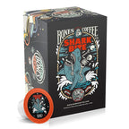 Bones Coffee Company Flavored Coffee Bones Cups Shark Bite Flavored Pods | 12ct Single-Serve Coffee Pods Compatible with Keurig 1.0 & 2.0 Keurig Coffee Maker