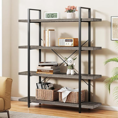 OtterOasis Heavy Duty 4-Tier Industrial Bookcase, 120lbs Shelf Capacity by OtterOasis