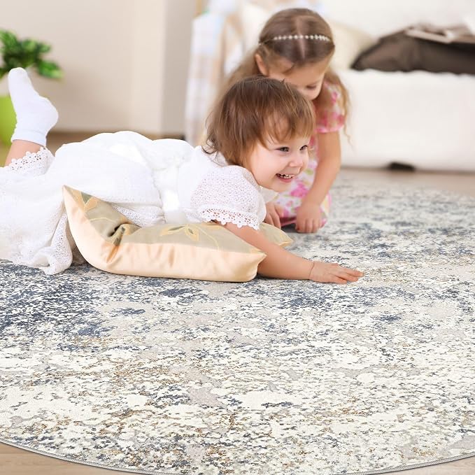 8ft Round Area Rug Living Room Rugs - Image 4