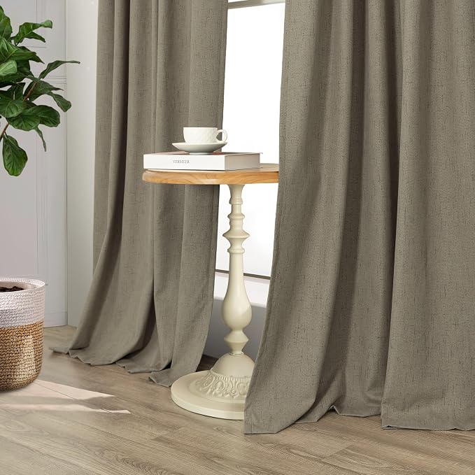 Pitalk 108 Inch Curtains 2 Panel Set Burg Modern Earthy Earth Tone Decorative - Image 8