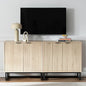 EYYTHUNG Fluted Cabinet with Storage Set of 2, Sideboard Buffet Cabinet with by EYYTHUNG