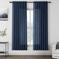 Denim Blue Linen Curtains 72 Inch Length by Nanspring